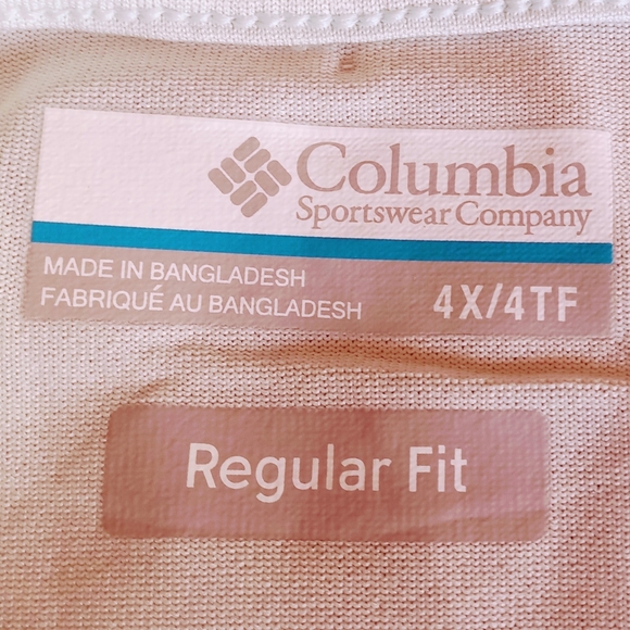 NFS.       big & tall Columbia men's shirt, pale blue sz 4X. MSRP $45 - Picture 2 of 6